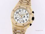 Best Replica Audemars Piguet Ice Royal Oak White Dial Yellow Gold AP Watch